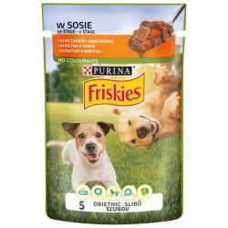 Friskies Dog Adult Kurczak i marchewka w sosie saszetka 85g