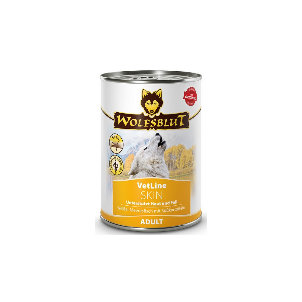 Wolfsblut Dog VetLine Skin - biała ryba oceaniczna i bataty puszka 395g