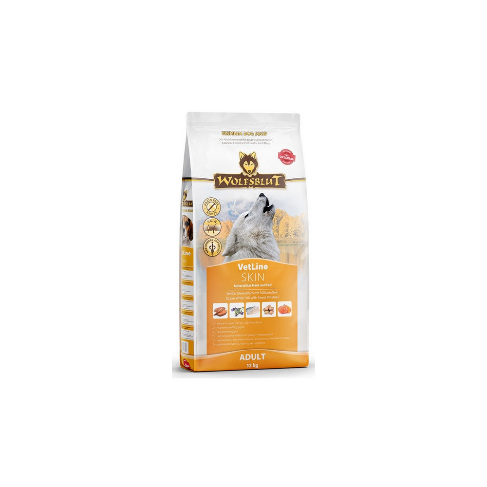 Wolfsblut Dog VetLine Skin - biała ryba oceaniczna i bataty 12kg