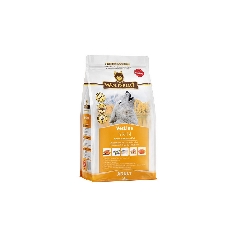 Wolfsblut Dog VetLine Skin - biała ryba oceaniczna i bataty 2kg