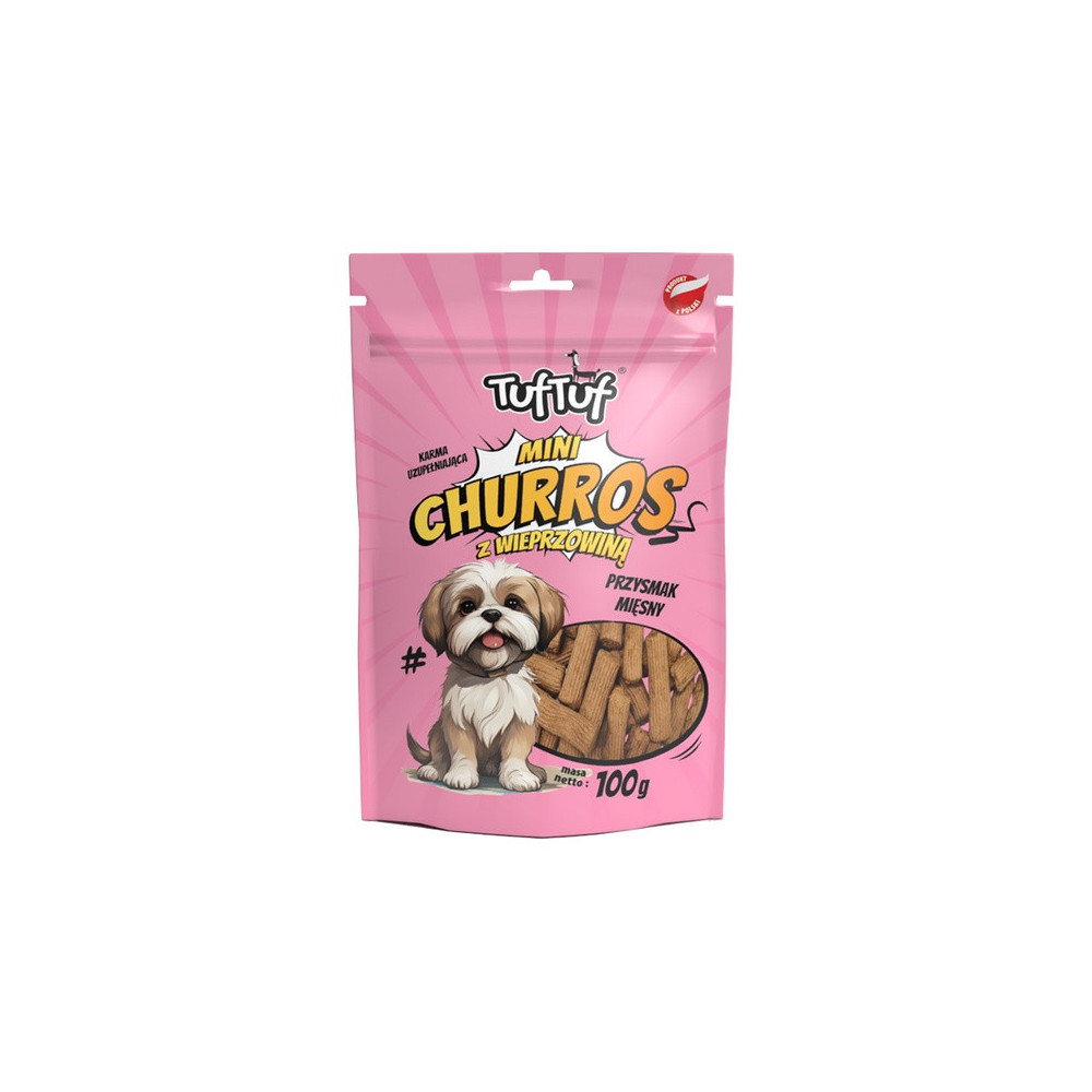 TUF TUF Mini Churros z wieprzowiną dla psa 100g