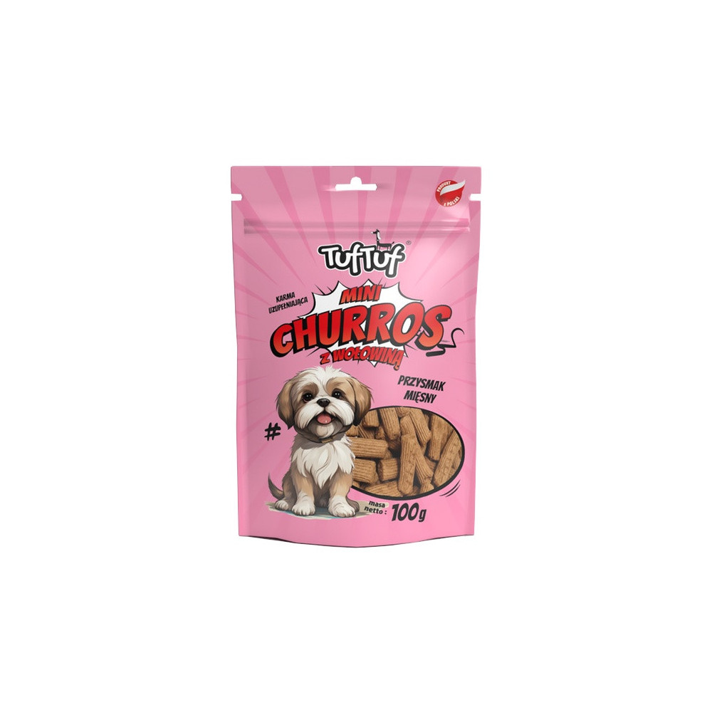 TUF TUF Mini Churros z wołowiną dla psa 100g