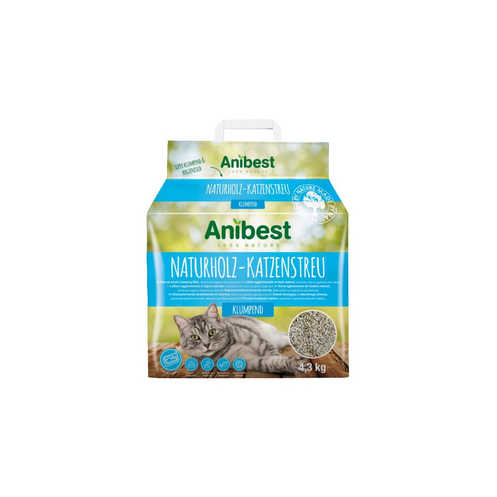 Anibest Żwirek drewniany dla kota 10L / 4,3kg