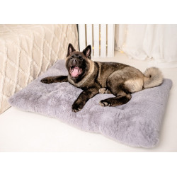 MIMIKO Pets Legowisko Shaggy prostokątne XXL 115x75cm szare