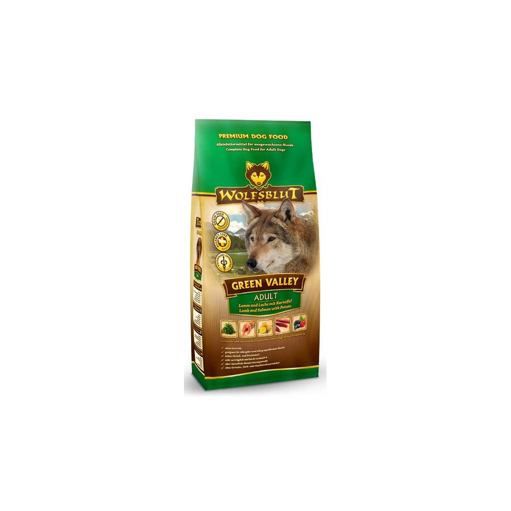 Wolfsblut Dog Green Valley - jagnię, łosoś i ziemniaki 2kg