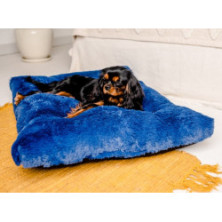 MIMIKO Pets Legowisko Shaggy prostokątne XL 85x65cm chabrowe