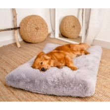MIMIKO Pets Legowisko Shaggy prostokątne XL 85x65cm szare