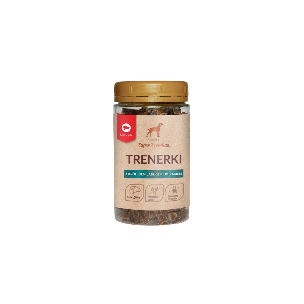 Maced Super Premium Trenerki Królik, jabłko i burak 150g