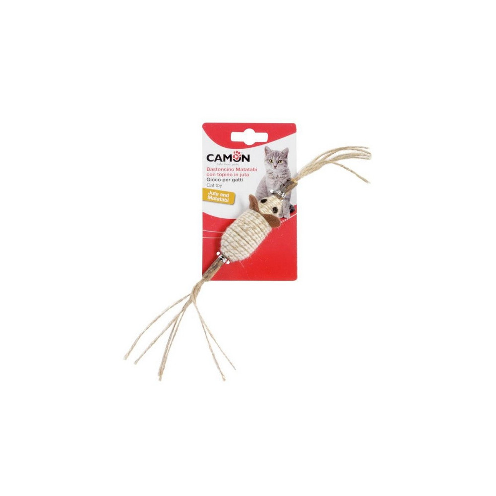Camon Cat Toy Matatabi Kij z myszą jutową