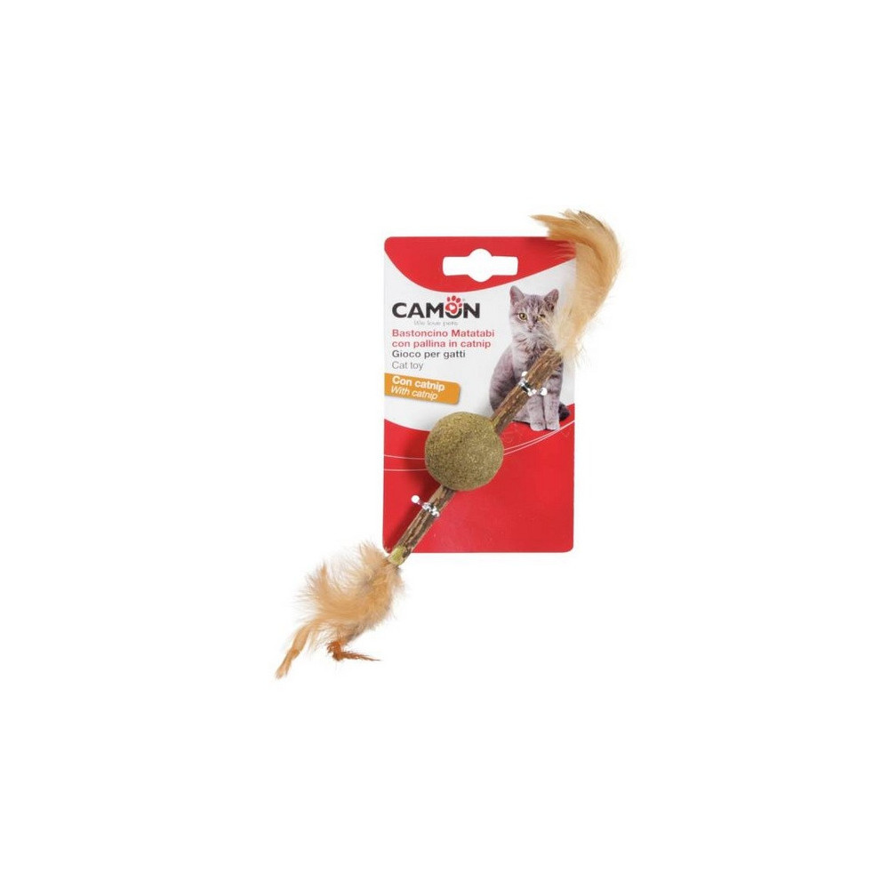 Camon Cat Toy Matatabi Kij z piłką z kocimiętką