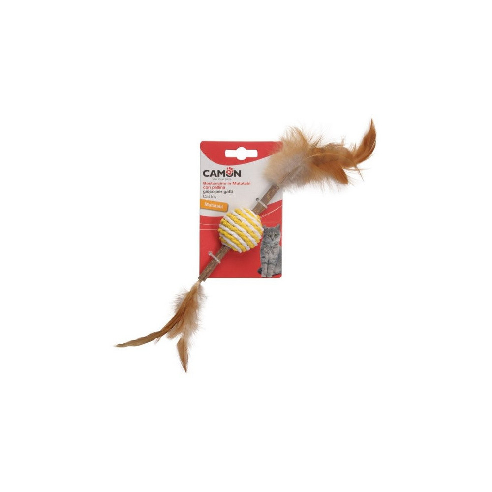 Camon Cat Toy Matatabi z kulą i piórkami