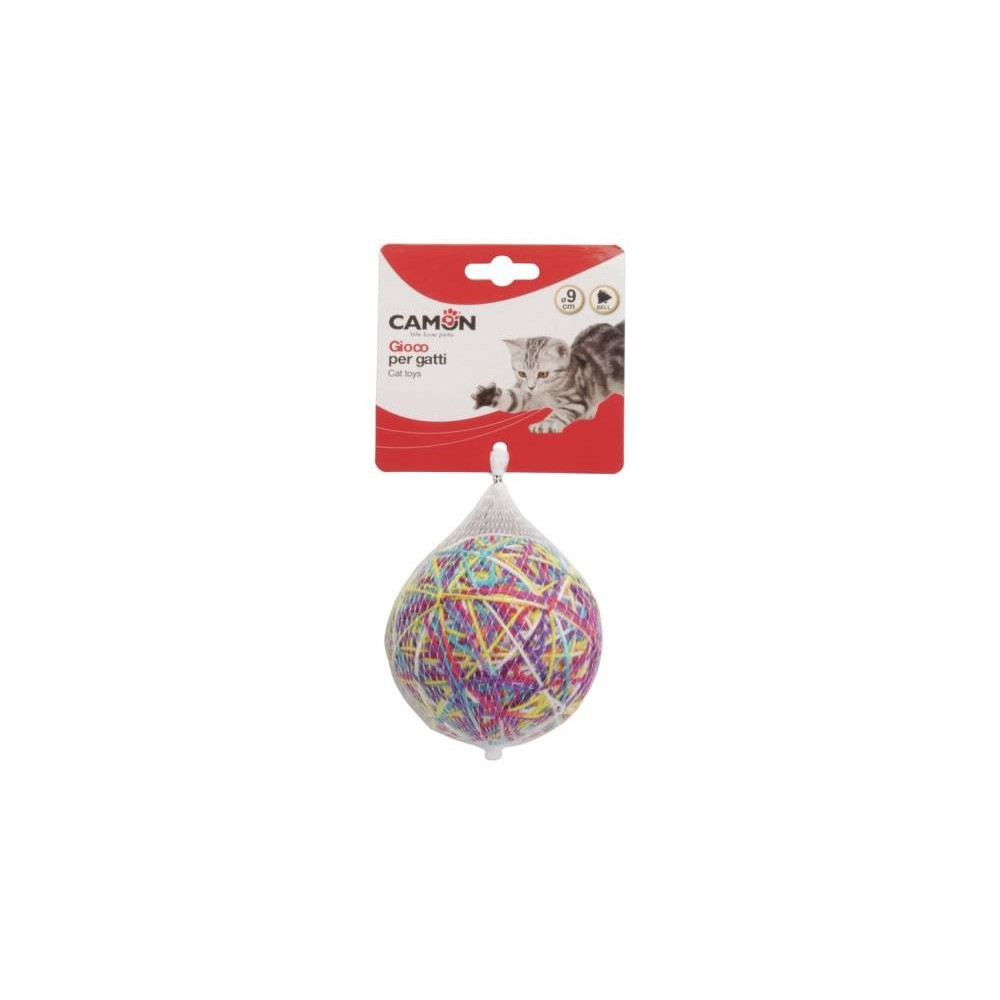 Camon Cat Toy Piłeczka z włóczką i dzwonkiem