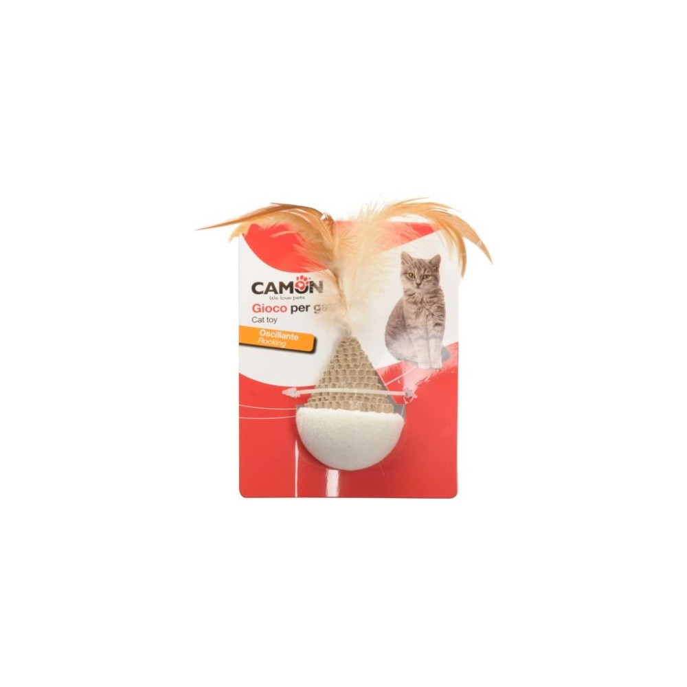Camon Cat Toy Półkul z piórkami 12cm