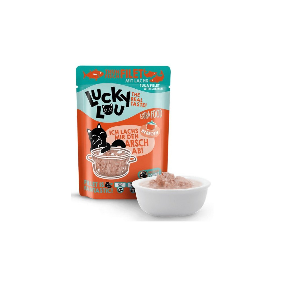 Lucky Lou Extrafood Tuńczyk & łosoś w bulionie saszetka 70g