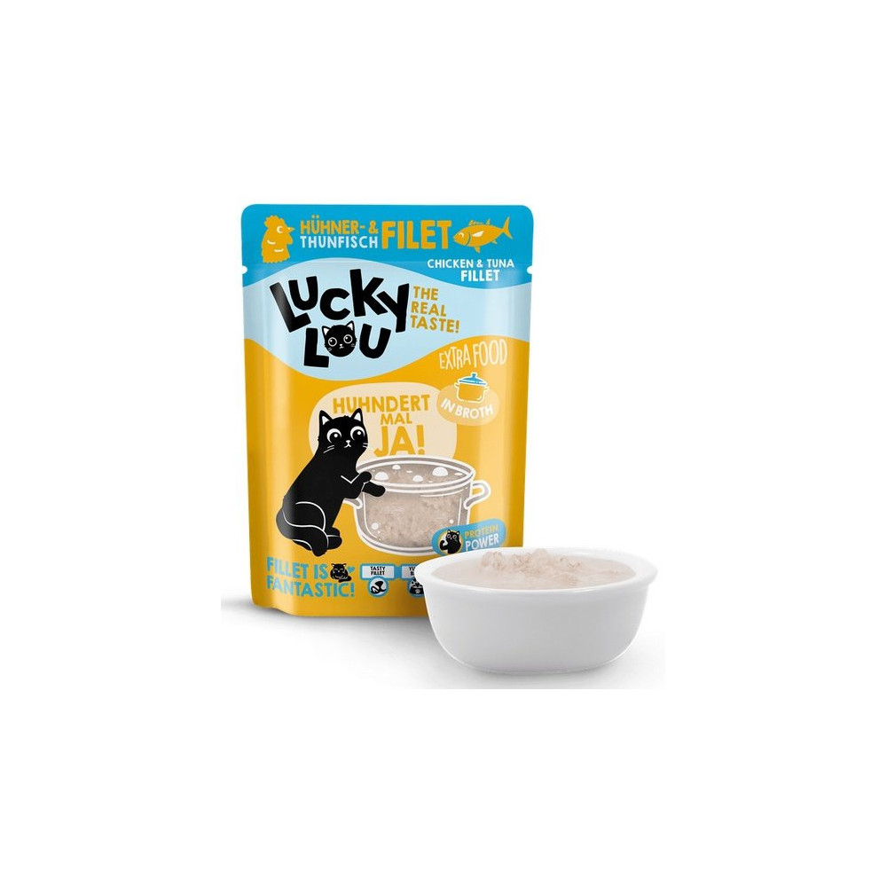 Lucky Lou Extrafood Kurczak i tuńczyk w bulionie saszetka 70g