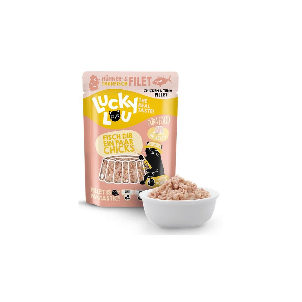 Lucky Lou Extrafood Tuńczyk i kurczak w galaretce saszetka 70g