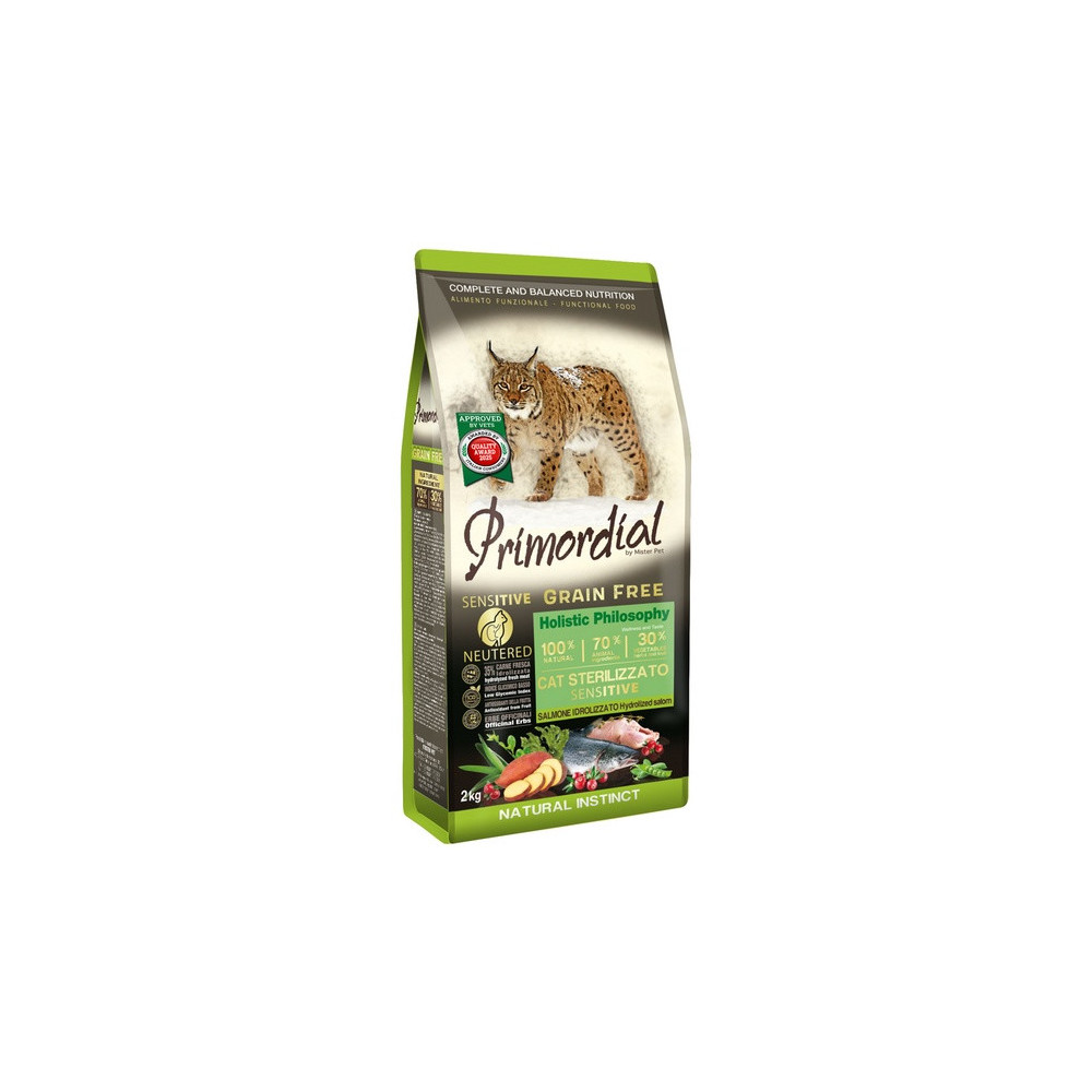 Primordial Cat Grain Free Neutered Sensitive Salmon 2kg