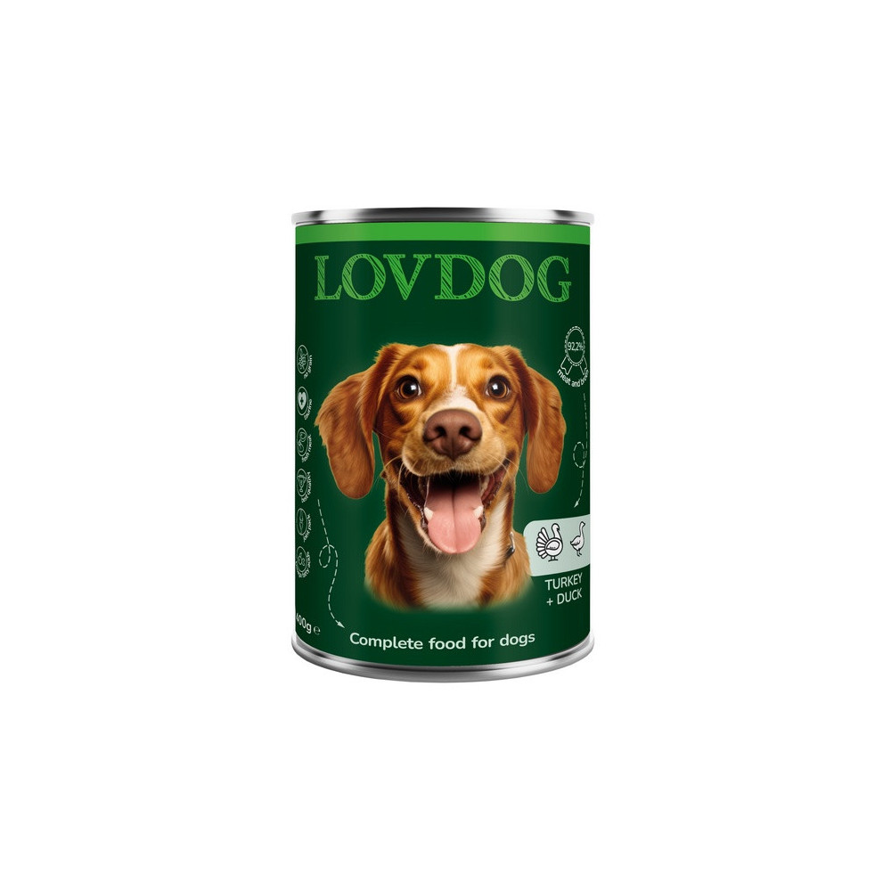 Lovdog Turkey & Duck puszka 400g