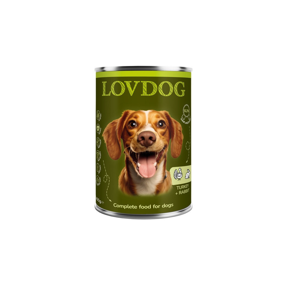 Lovdog Turkey & Rabbit puszka 400g