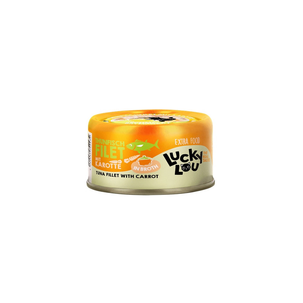 Lucky Lou Extrafood Tuńczyk i marchewka w bulionie puszka 70g