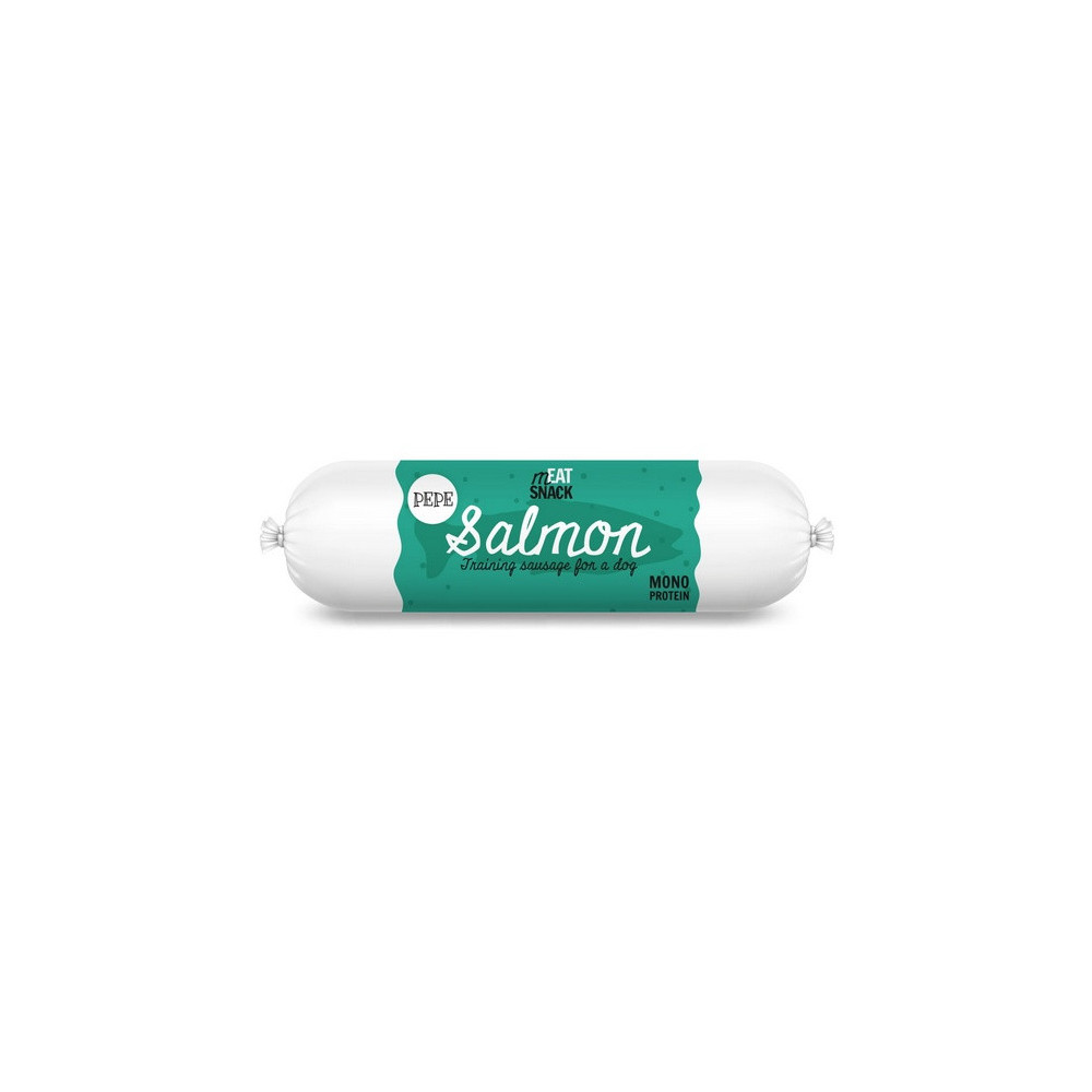 Paka Zwierzaka PEPE Kiełbaska Salmon (łosoś) 200g