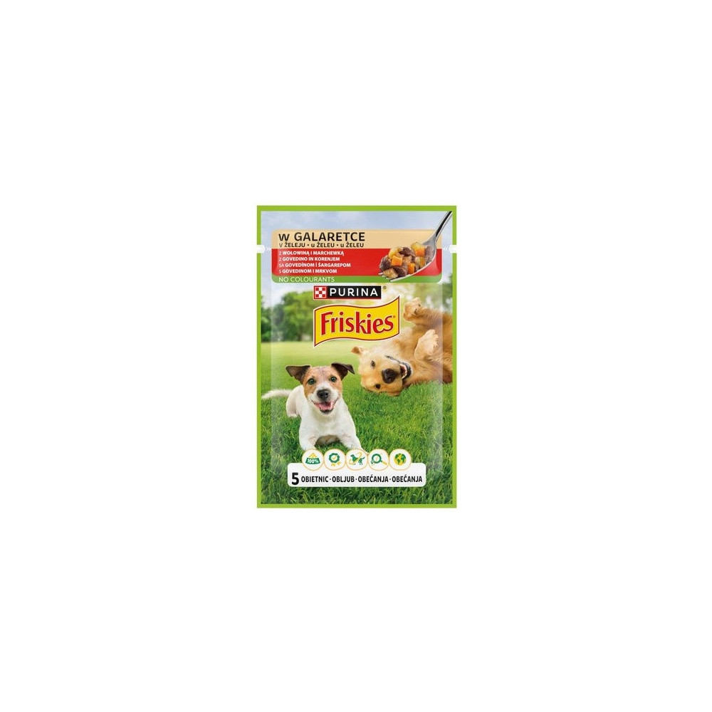 Friskies Dog Adult Wołowina i marchewka w galaretce saszetka 85g