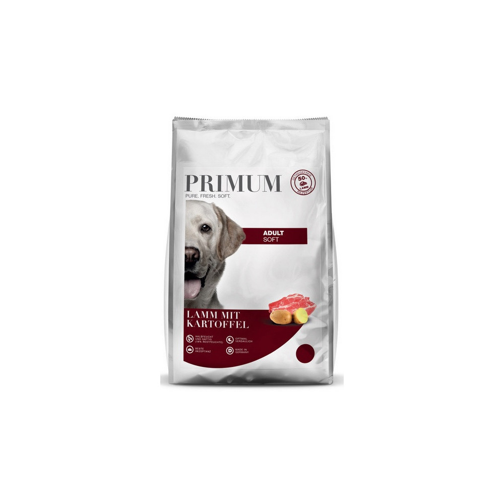 Primum Dog Półwilgotna karma monoproteinowa Adult Soft Lamb jagnięcina i ziemniaki 1,5kg
