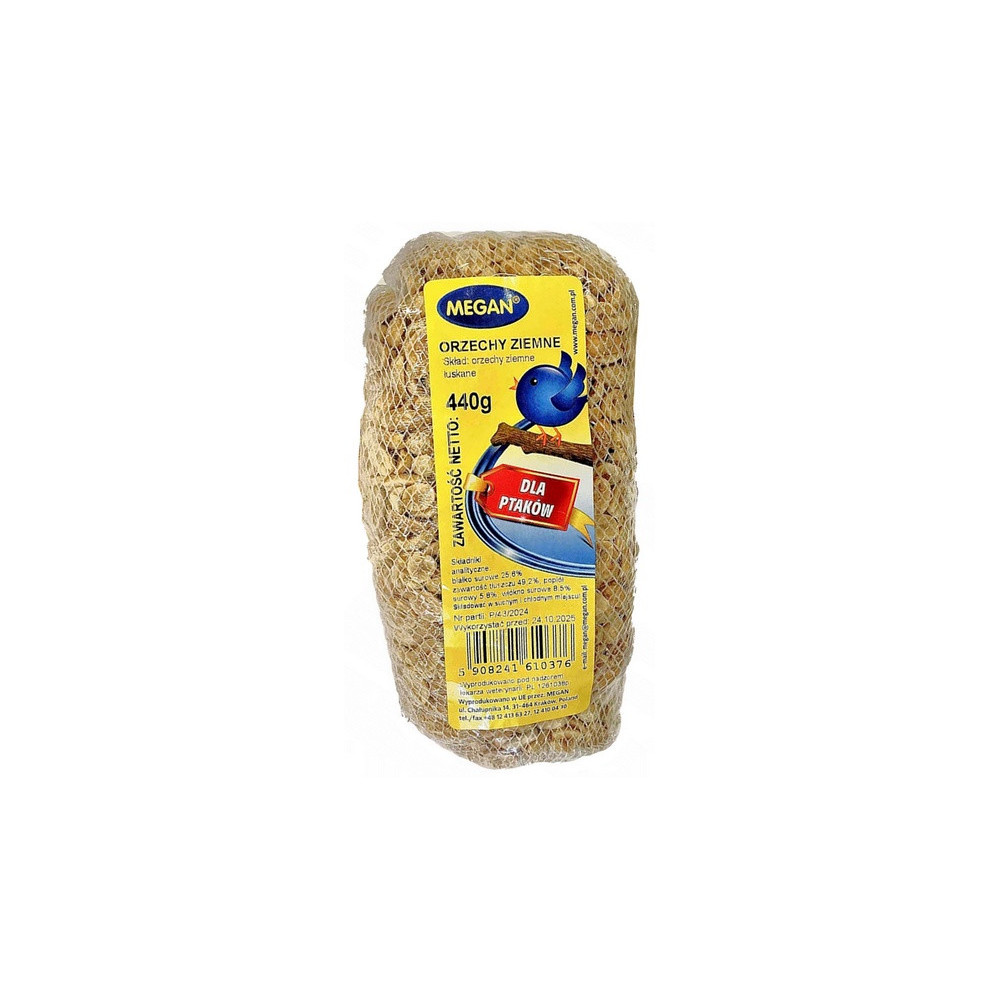 Megan Orzechy ziemne łuskane dla ptaków 440g [ME121]