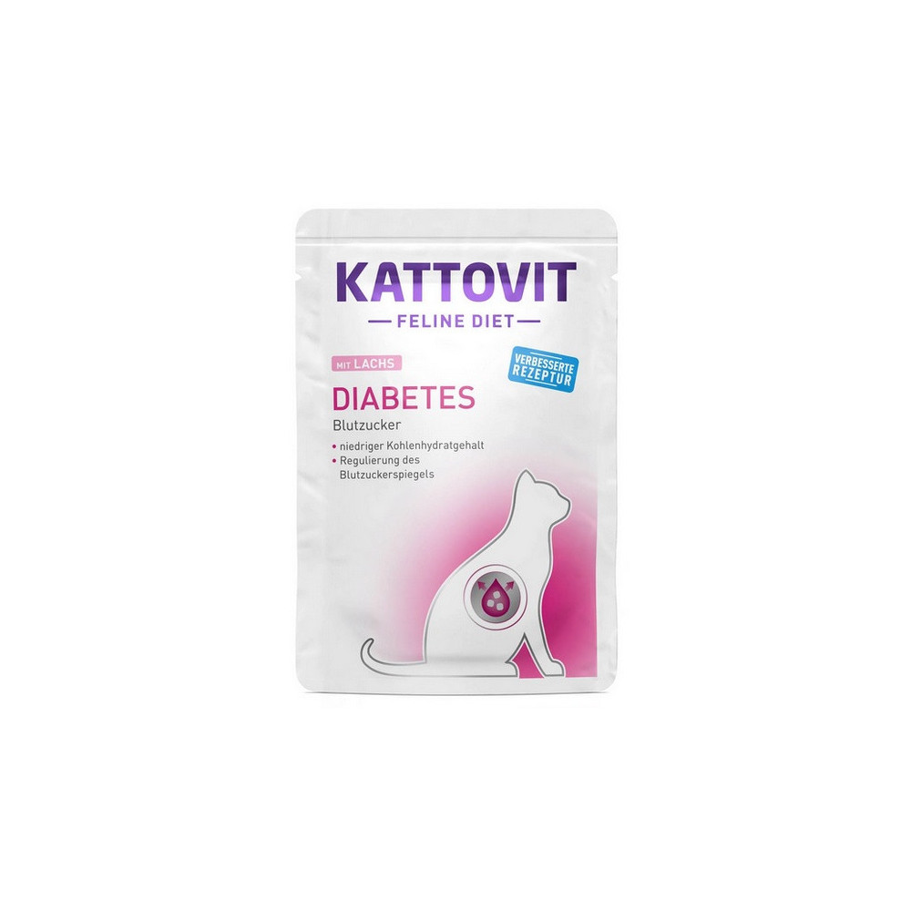 Kattovit Feline Diet Diabetes łosoś saszetka 85g