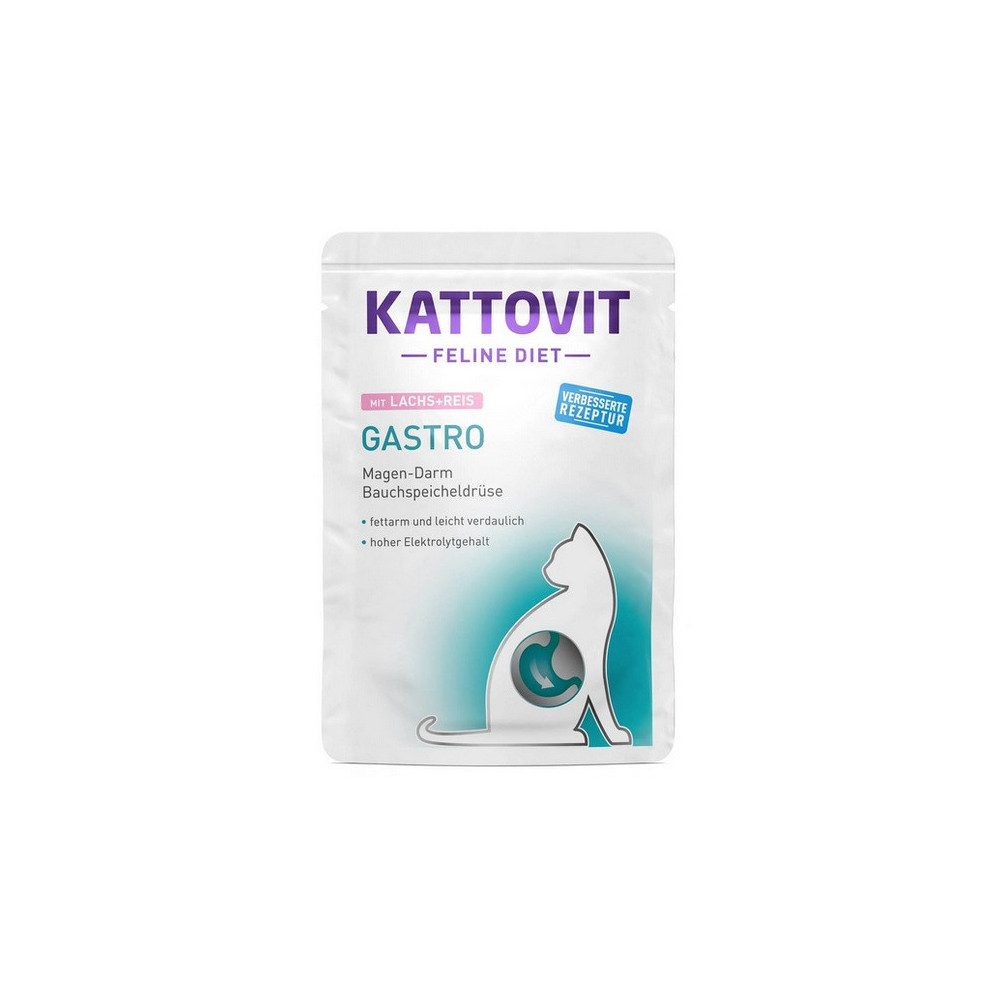 Kattovit Feline Diet Gastro łosoś i ryż saszetka 85g