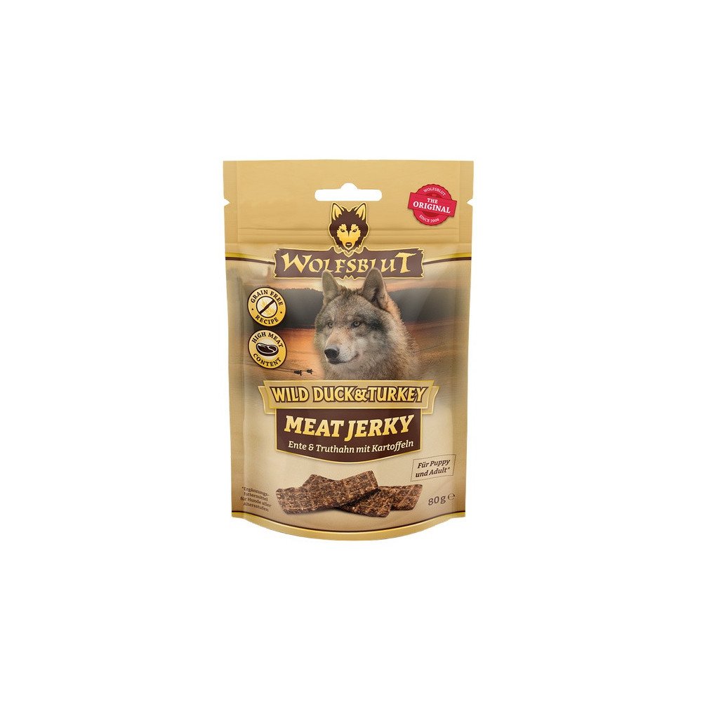 Wolfsblut Dog Meat Jerky Wild Duck & Turkey 80g
