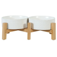 Zolux Miska ceramiczna dla psa i kota Keramo Duo 2x300ml biała
