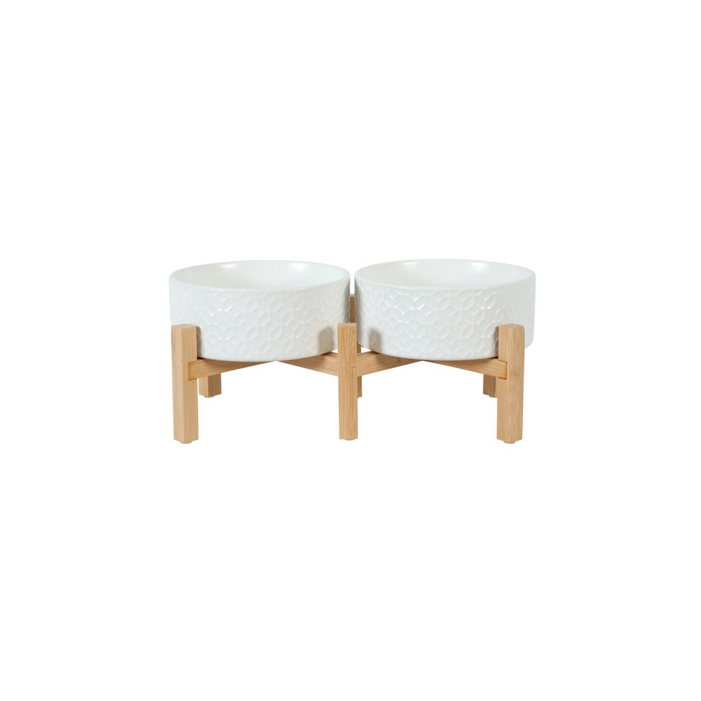 Zolux Miska ceramiczna dla psa i kota Keramo Duo 2x700ml biała