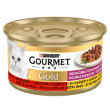 Gourmet Gold Wołowina i kurczak w sosie 85g