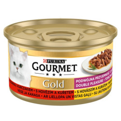 Gourmet Gold Wołowina i kurczak w sosie 85g