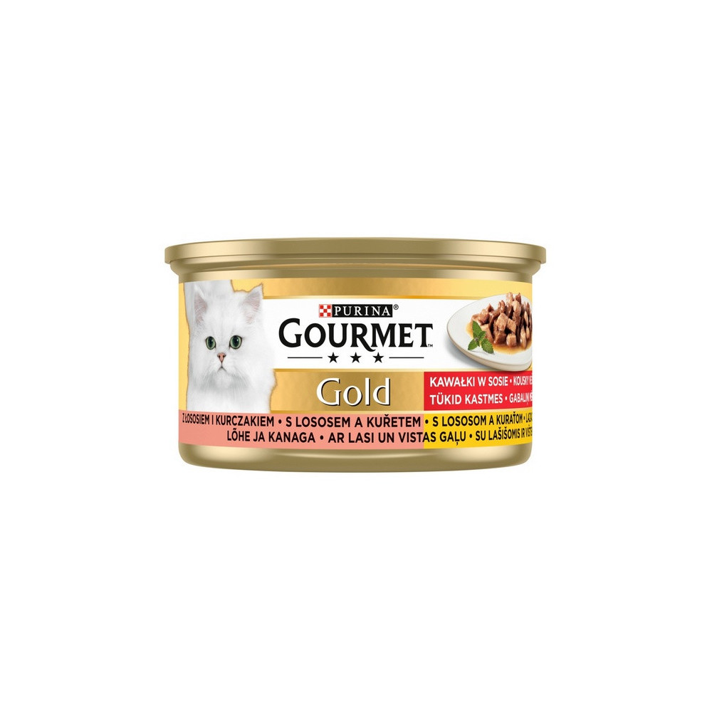 Gourmet Gold Łosoś i kurczak w sosie 85g