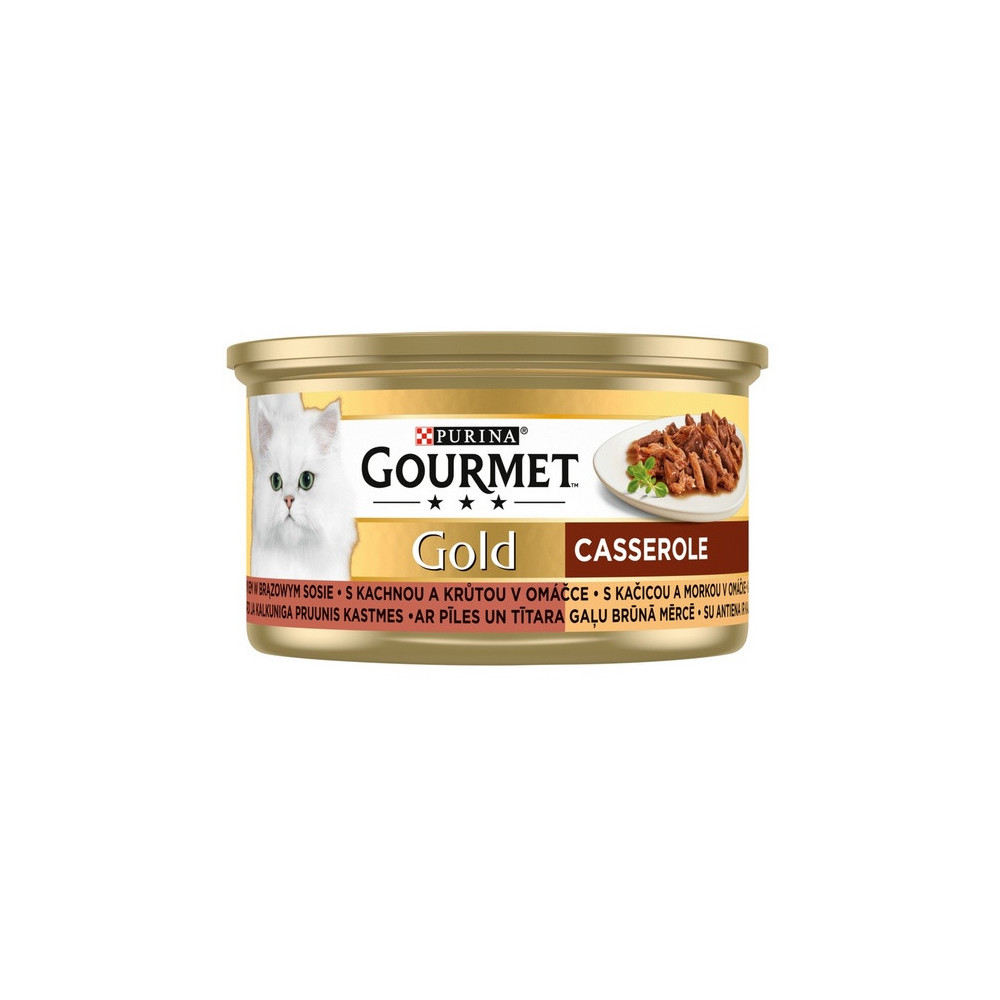 Gourmet Gold Kaczka i indyk w brązowym sosie 85g
