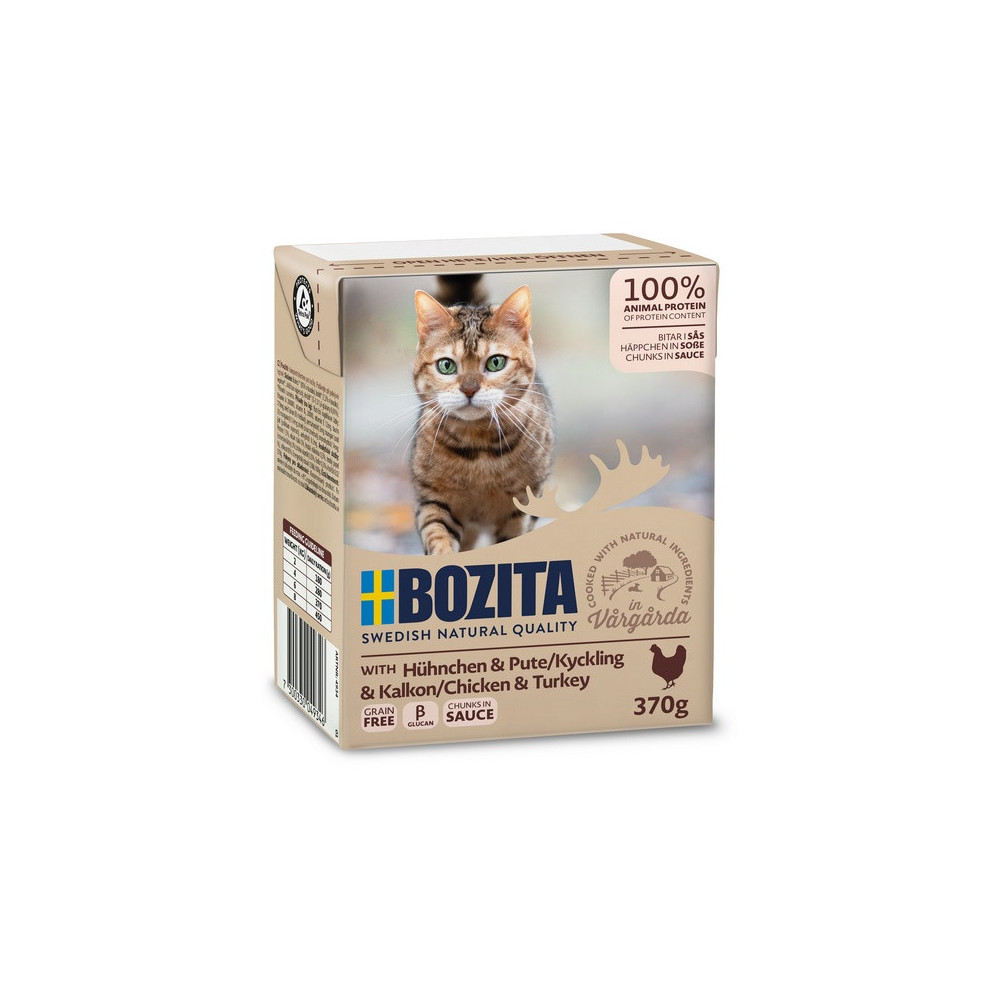 Bozita z Kurczakiem i indykiem - kawałki w sosie kartonik 370g