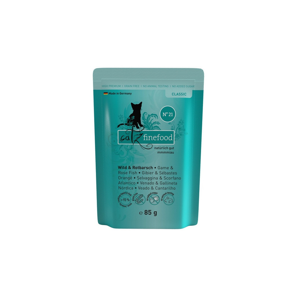 Catz Finefood Classic N.21 Dziczyzna i Karmazyn saszetka 85g