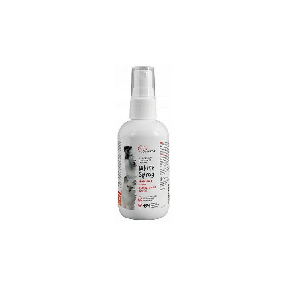 Over Zoo White Spray - płyn usuwający zażółcenia sierści  100ml