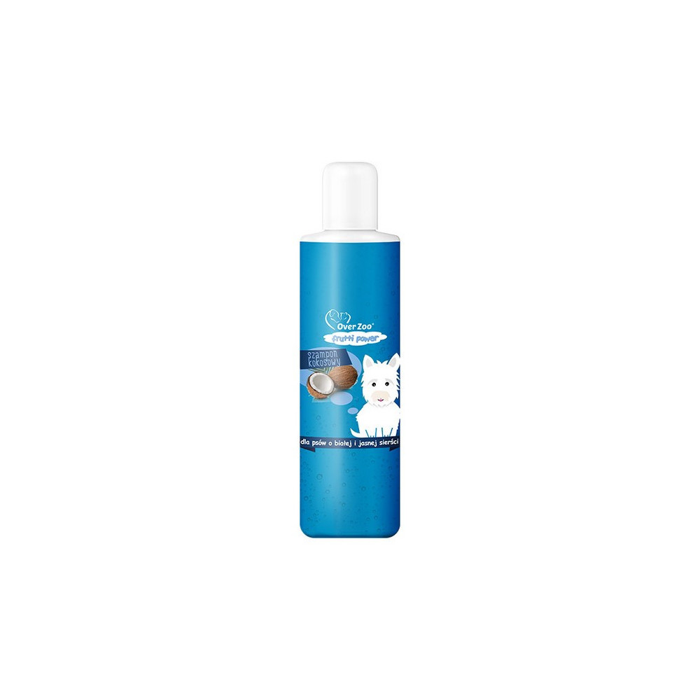 Over Zoo Frutti Power Szampon o zapachu kokosowym - psy z białą i jasną sierścią 200ml