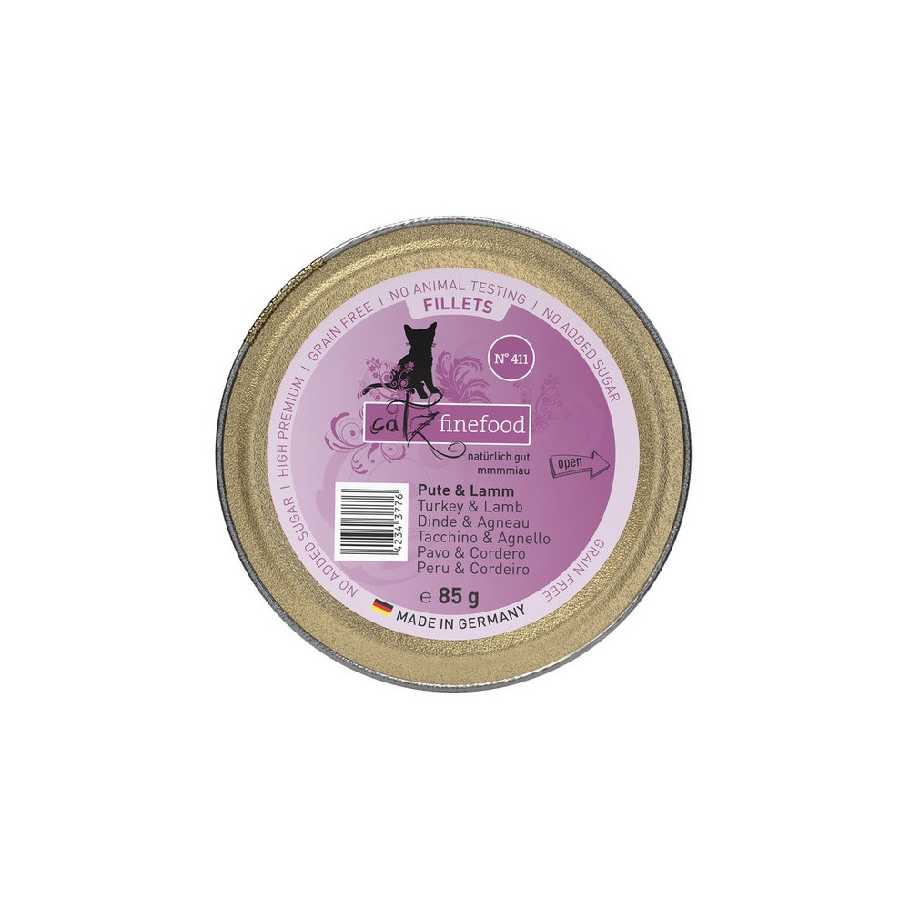 Catz Finefood Filety N.411 Indyk/Jagnięcina tacka 85g