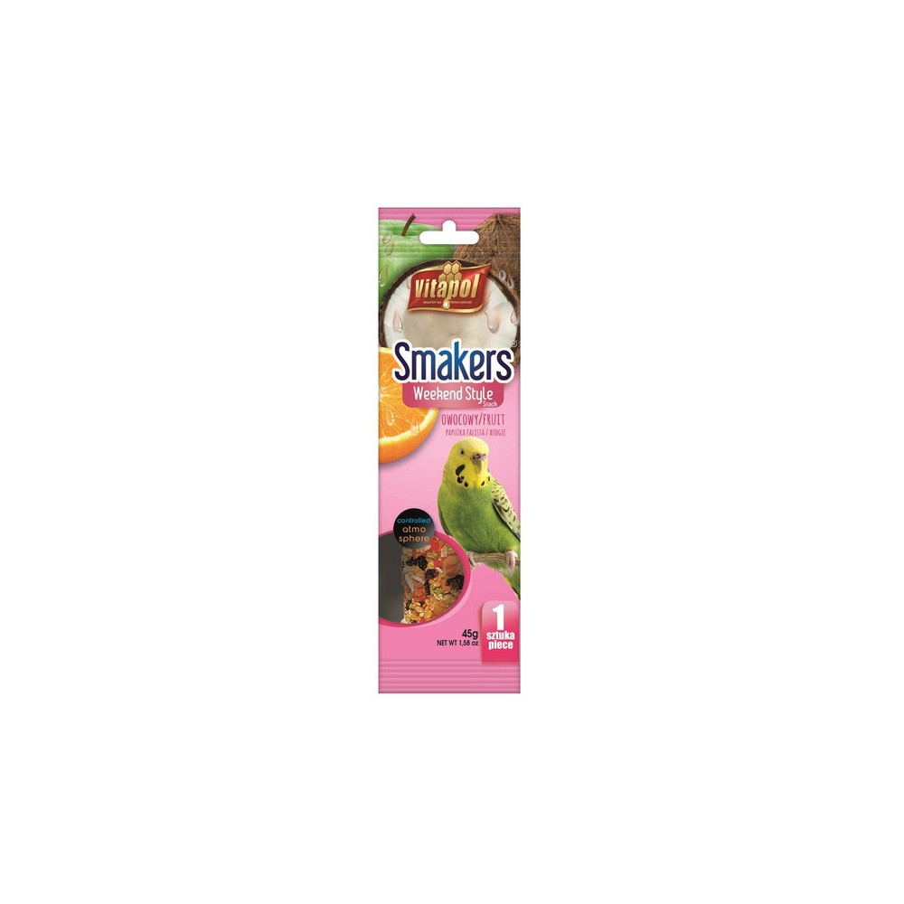 Vitapol Smakers dla papugi falistej - owocowy Weekend Style [3218]