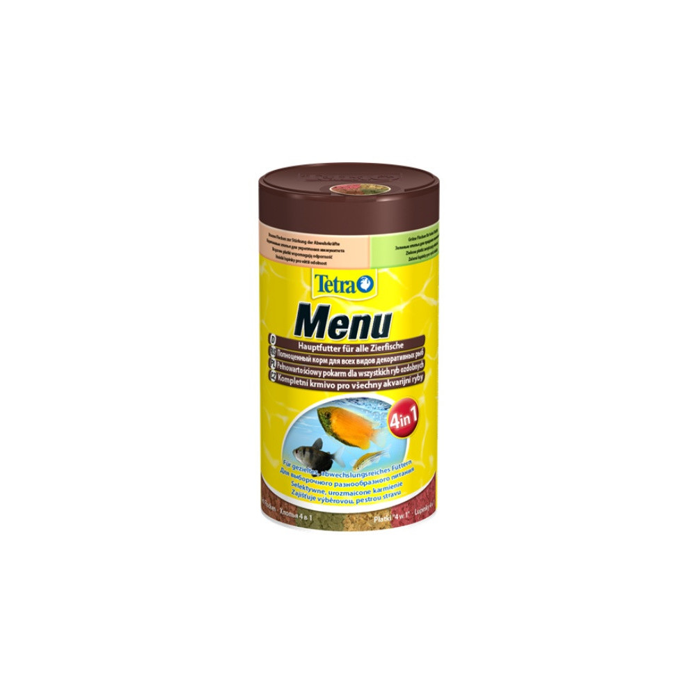 Tetra Menu - mix płatków w czterech przegrodach - dla ryb słodkowodnych 100ml
