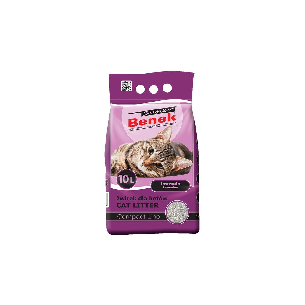 Super Benek Compact Zapachowy Lawenda (ciemny fiolet) 10L