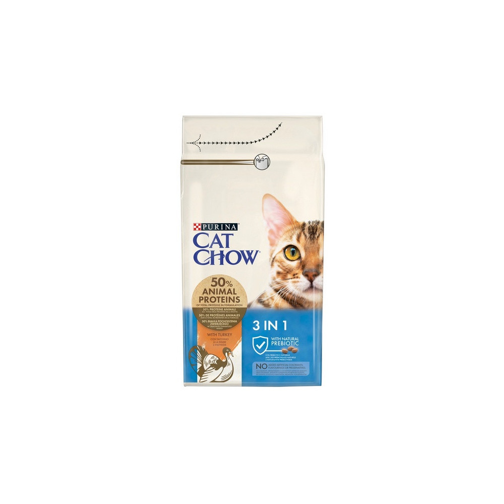 Purina Cat Chow 3in1 z indykiem 1,5kg