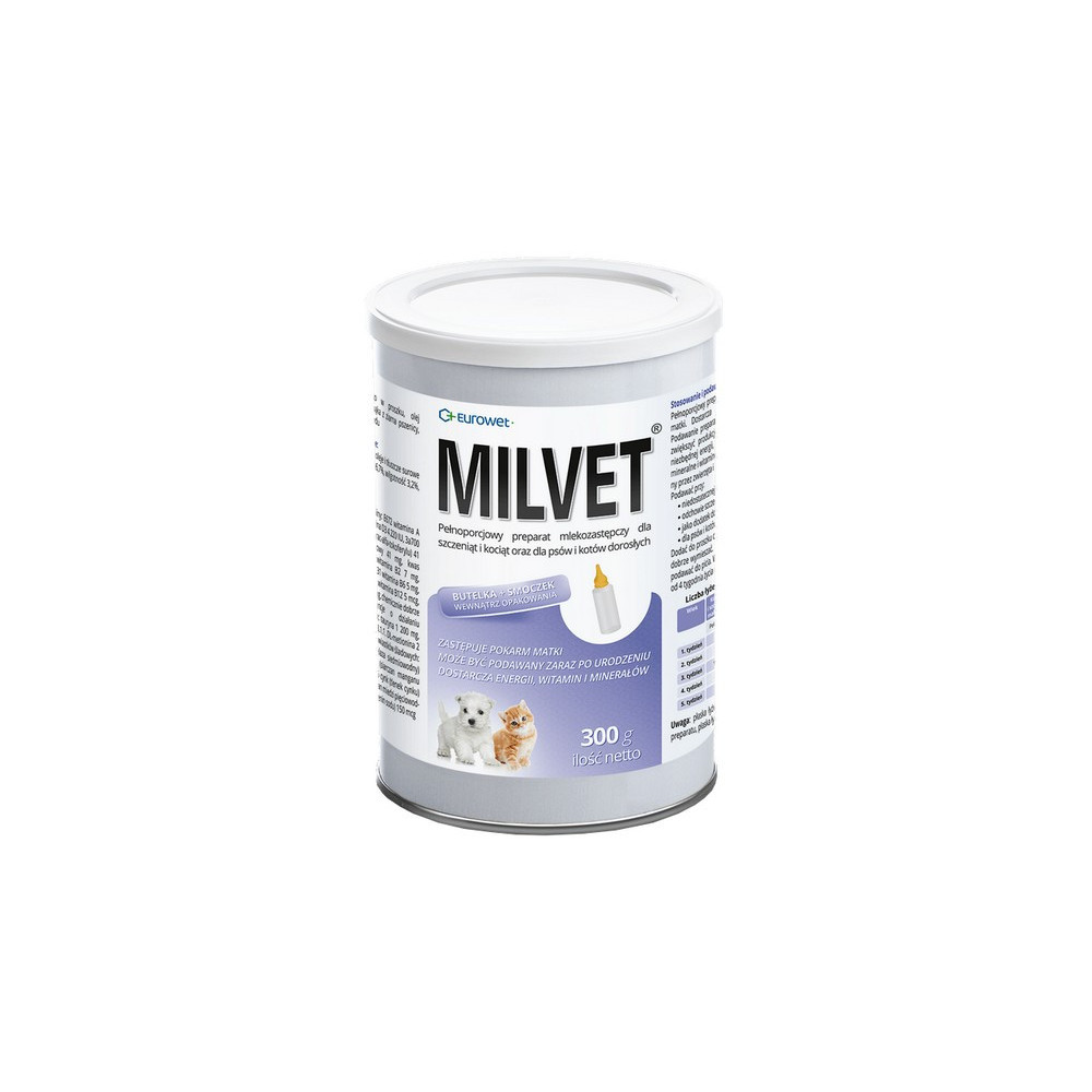 Milvet Preparat mlekozastępczy dla szczeniąt i kociąt 300g