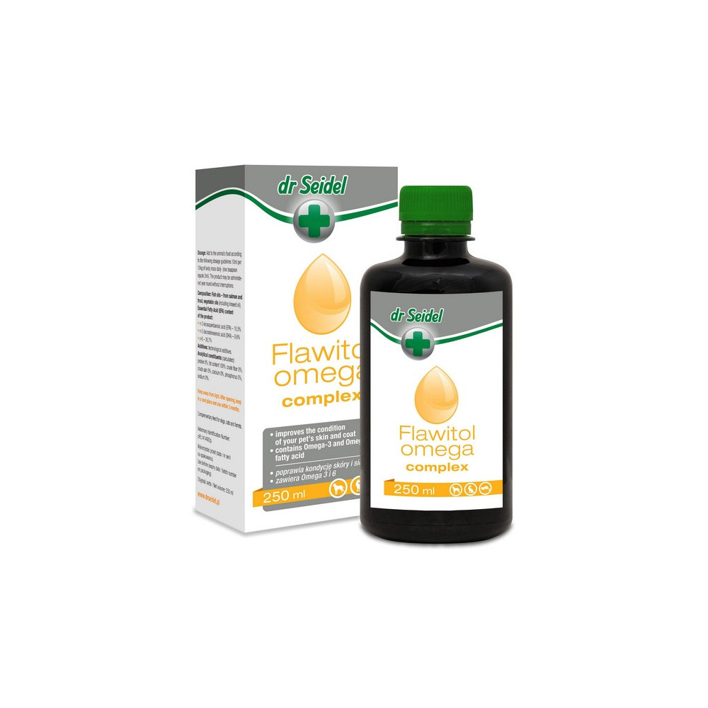 Dr Seidel Flawitol Omega Complex zdrowa skóra, piękna sierść 250ml