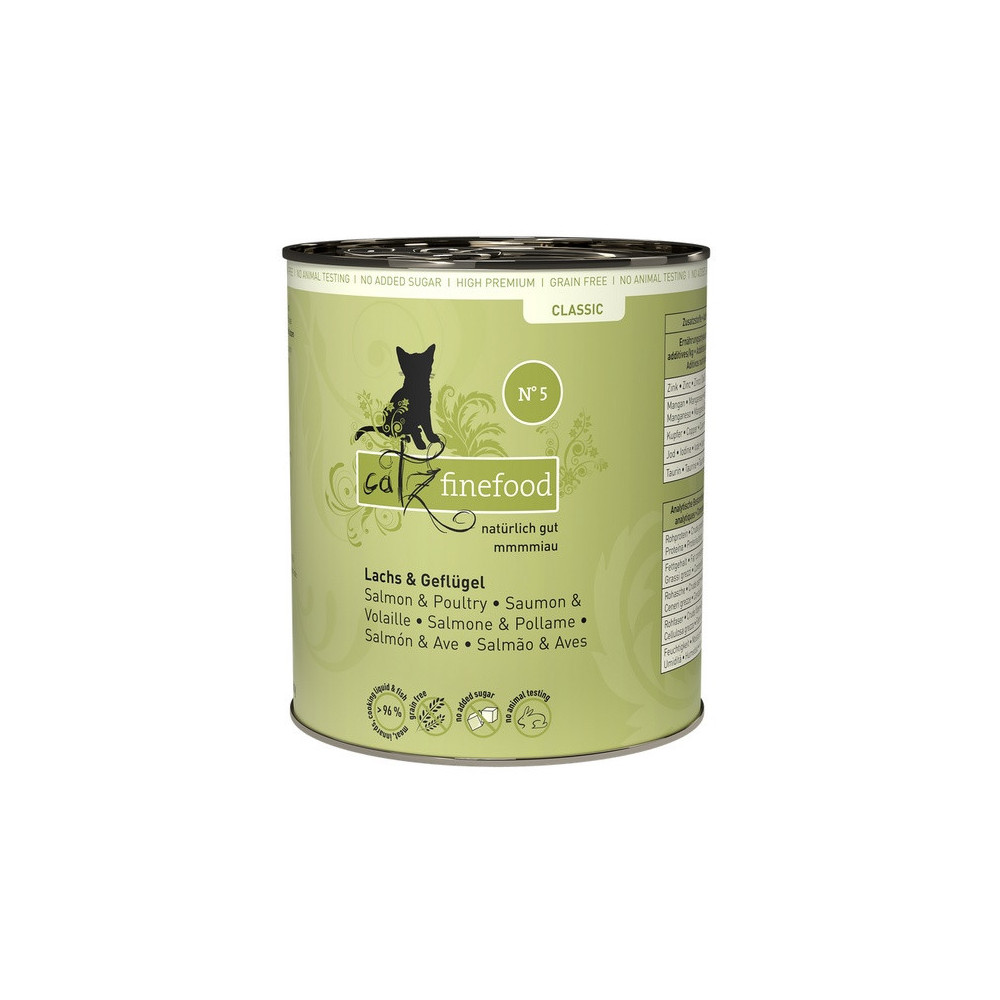 Catz Finefood Classic N.05 Łosoś i drób puszka 800g