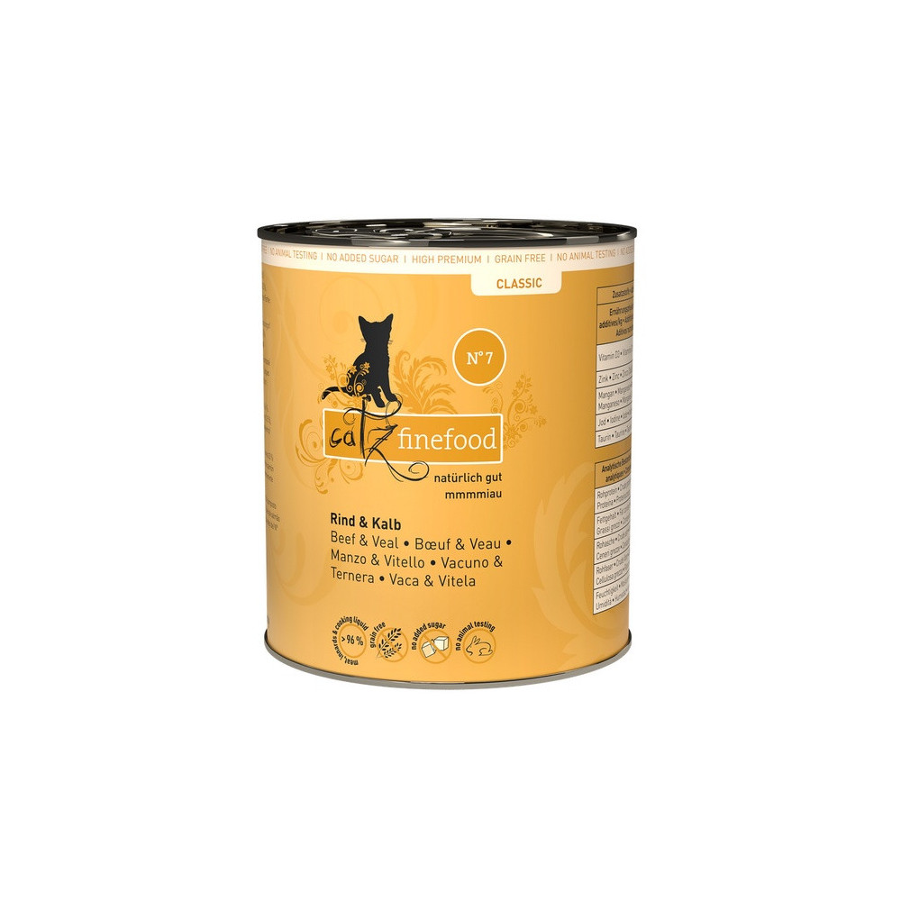 Catz Finefood Classic N.07 Wołowina i cielęcina puszka 800g